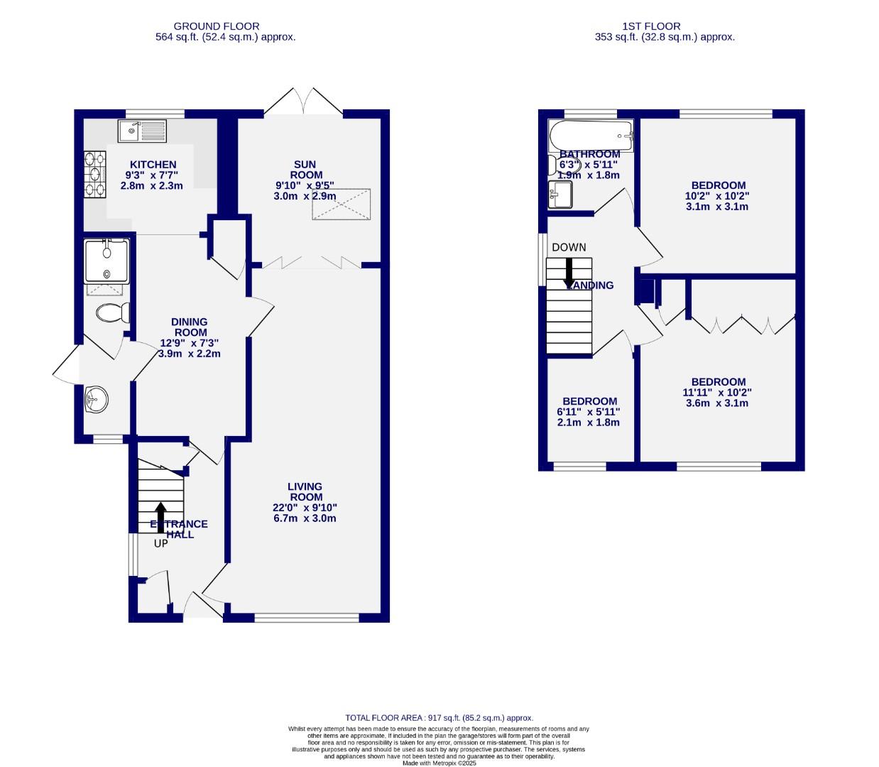 Floorplans For Whitethorn Close, York