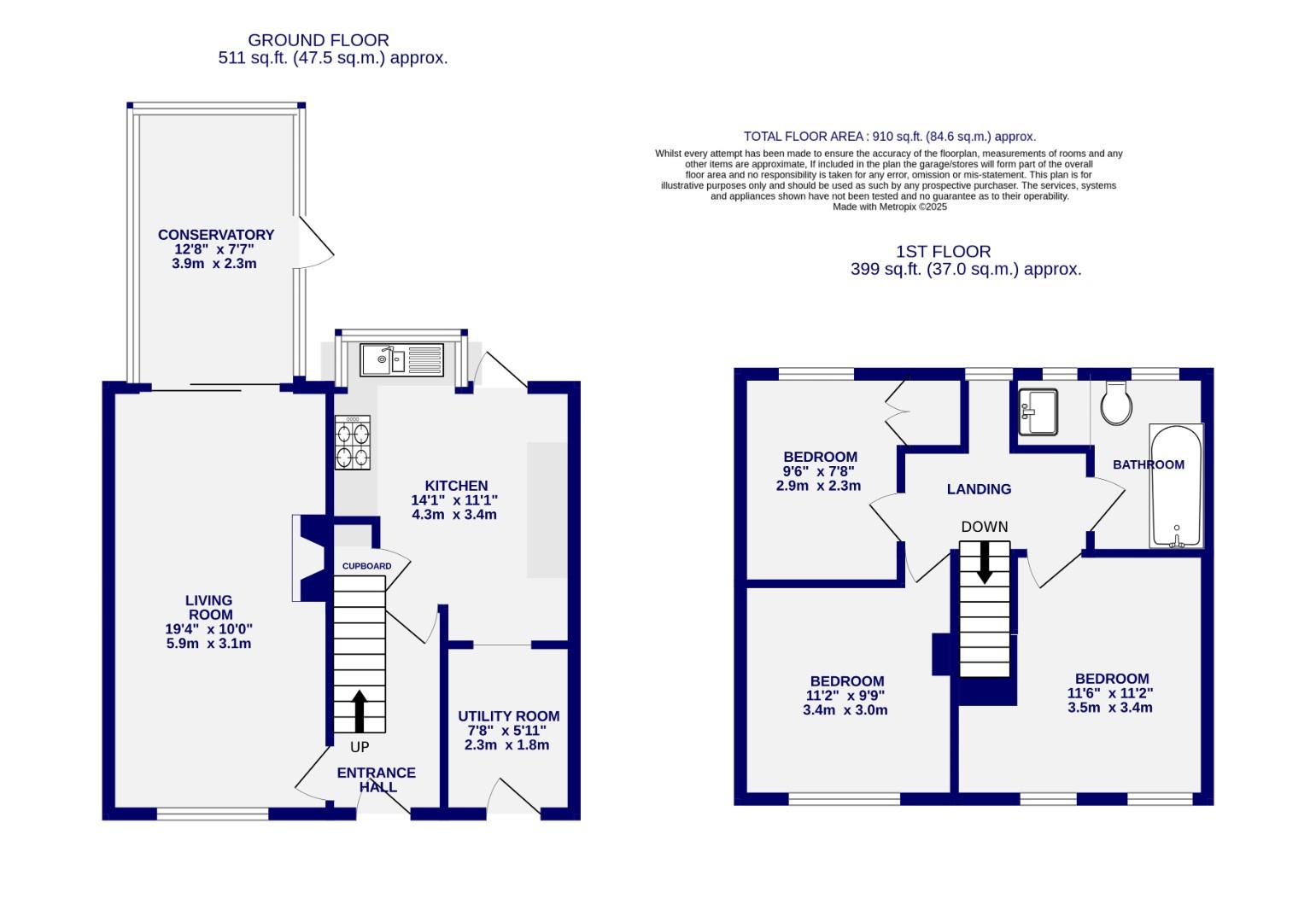 Floorplans For Grange Lane, Acomb, York