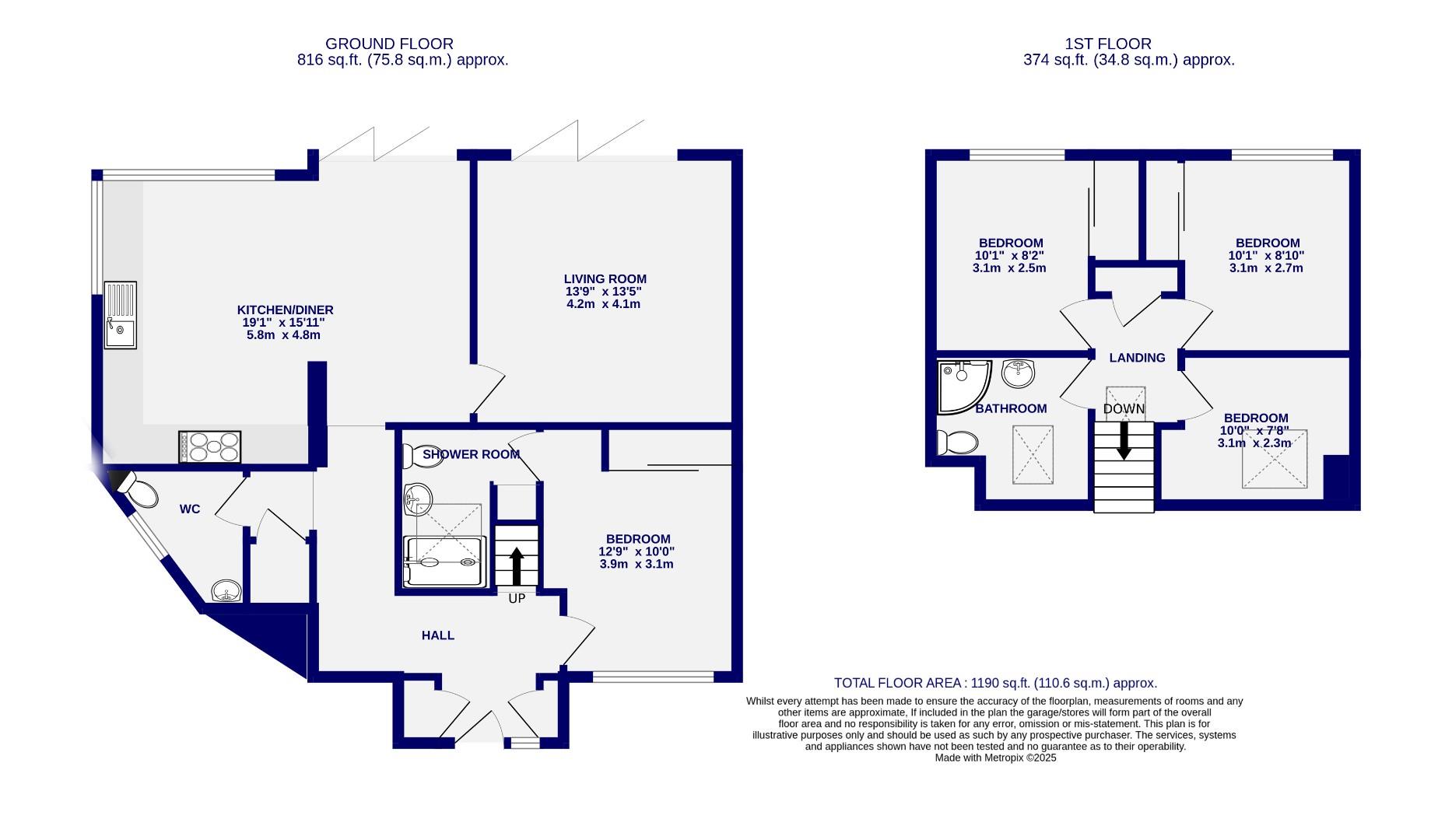 Floorplans For Moor Way, Huntington, York