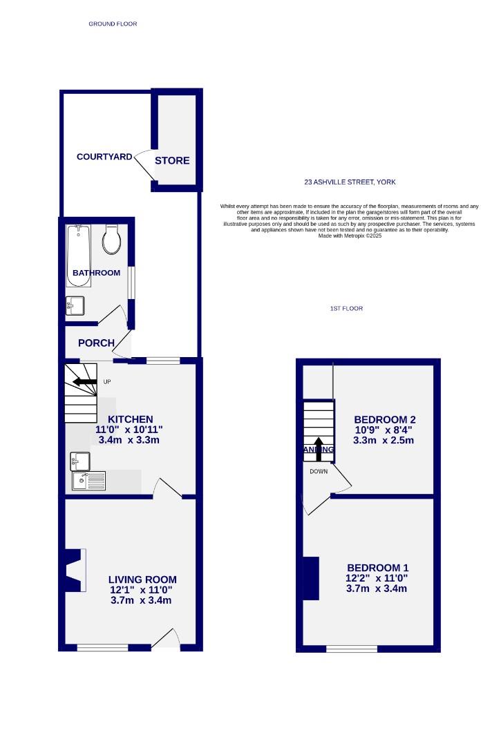 Floorplans For Ashville Street, Off Huntington Road, York