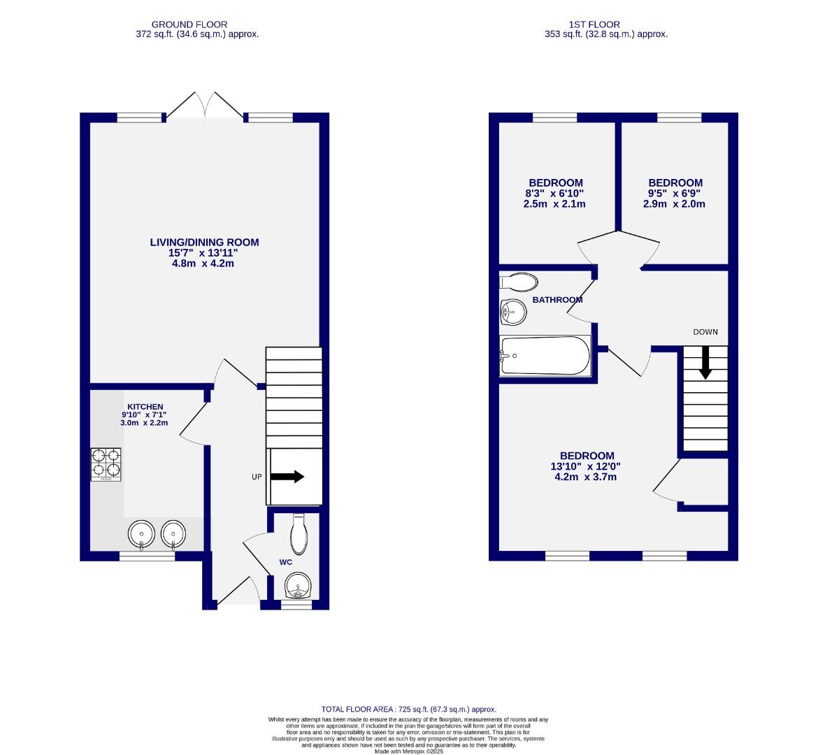 Floorplans For Beckett Drive, Osbaldwick, York