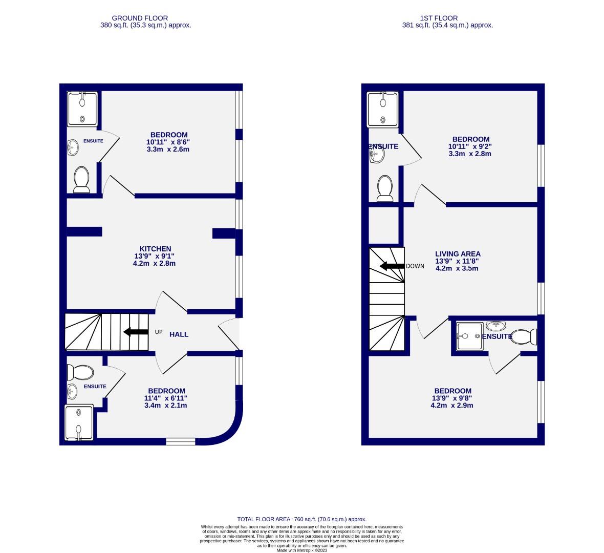 Floorplans For Ambrose Street, Fulford, York