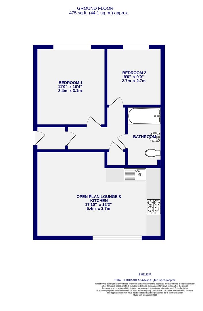 Floorplans For Helena Mews, Foxwood Lane, York, YO24 3NT