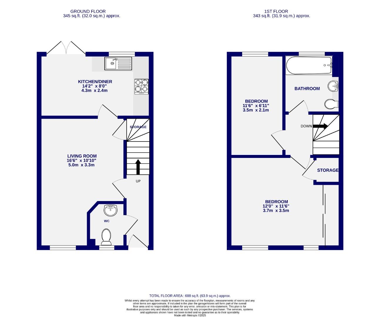 Floorplans For Thornton Road, Fulford, York