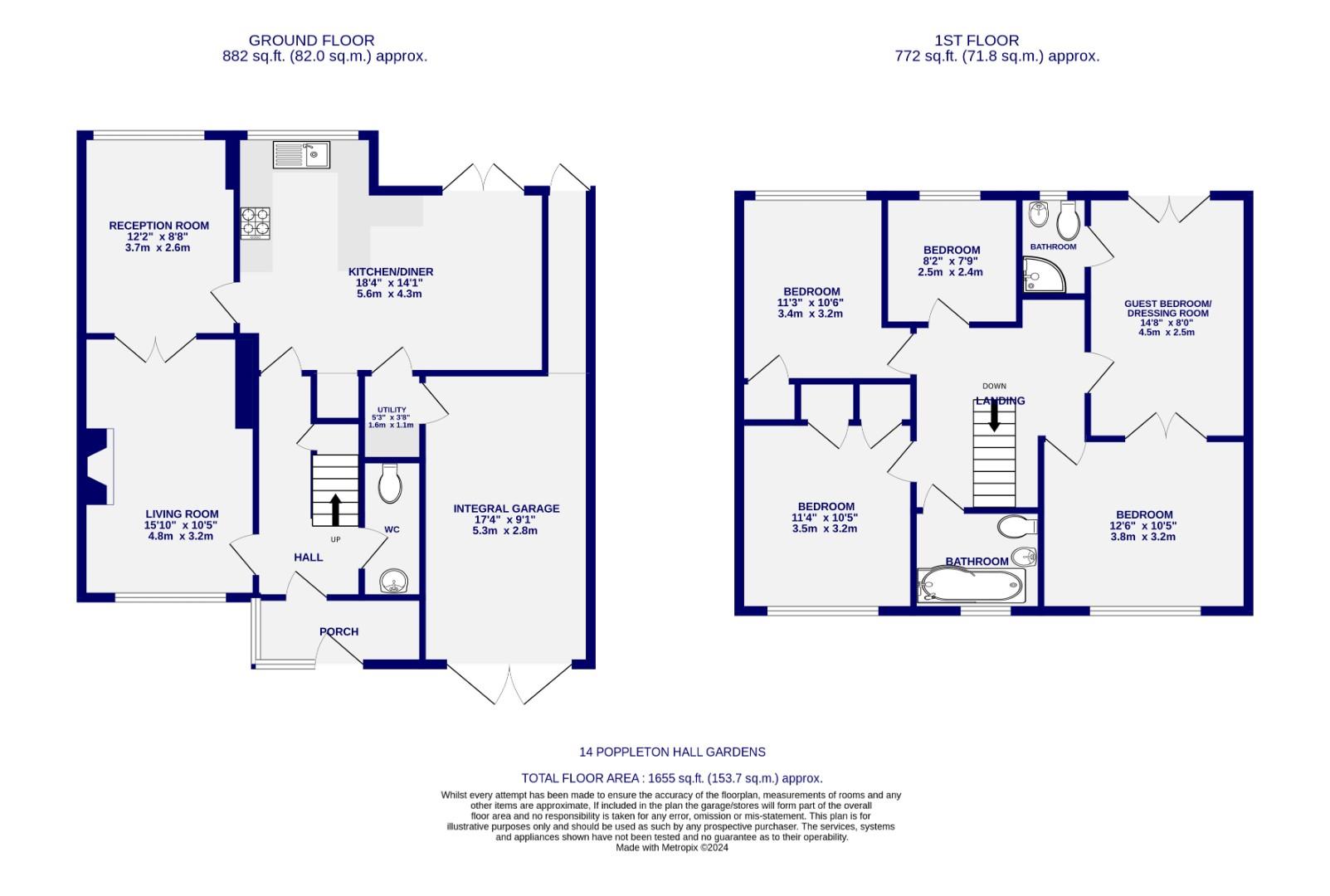 Floorplans For Poppleton Hall Gardens, Nether Poppleton, York