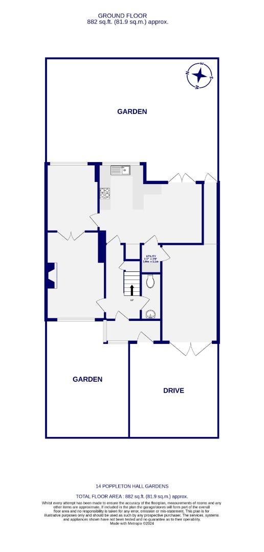 Floorplans For Poppleton Hall Gardens, Nether Poppleton, York
