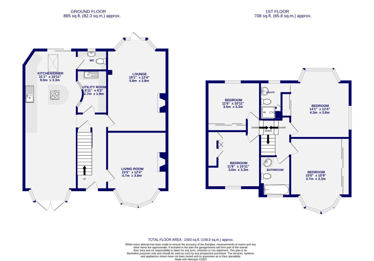 Floorplans For Burnholme Drive, York
