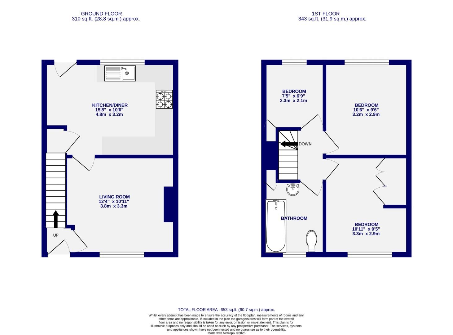 Floorplans For Kirkham Avenue, Huntington, York