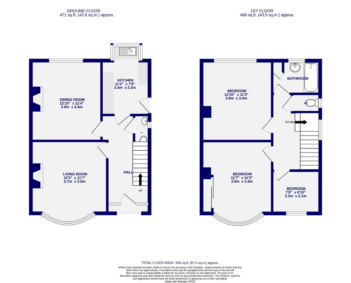 Floorplans For Rawcliffe Croft, York