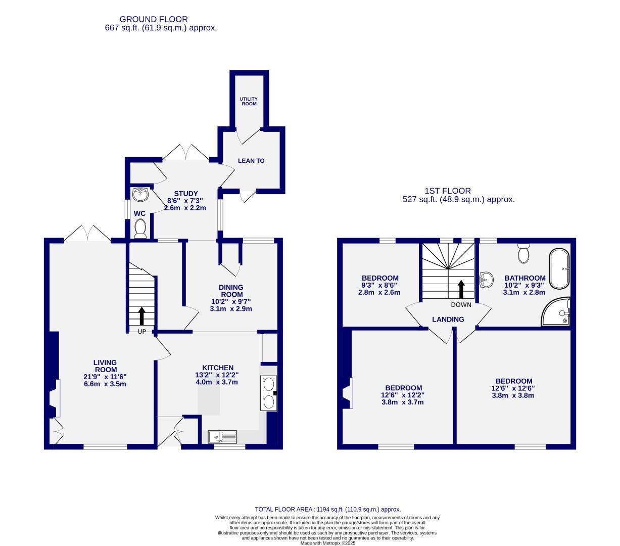 Floorplans For Tadcaster Road, Dringhouses, York