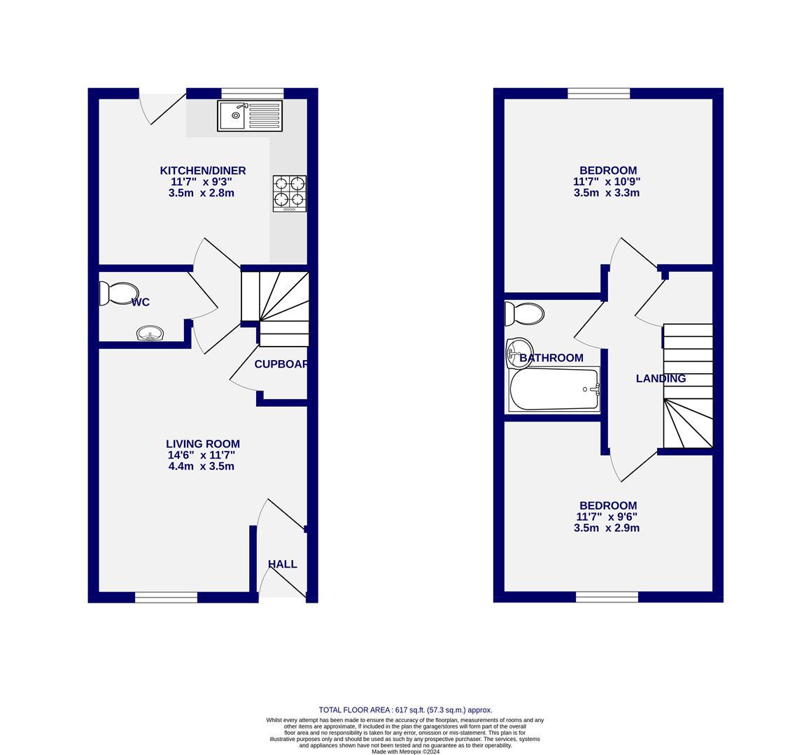 Floorplans For Albert Close, Acomb, York