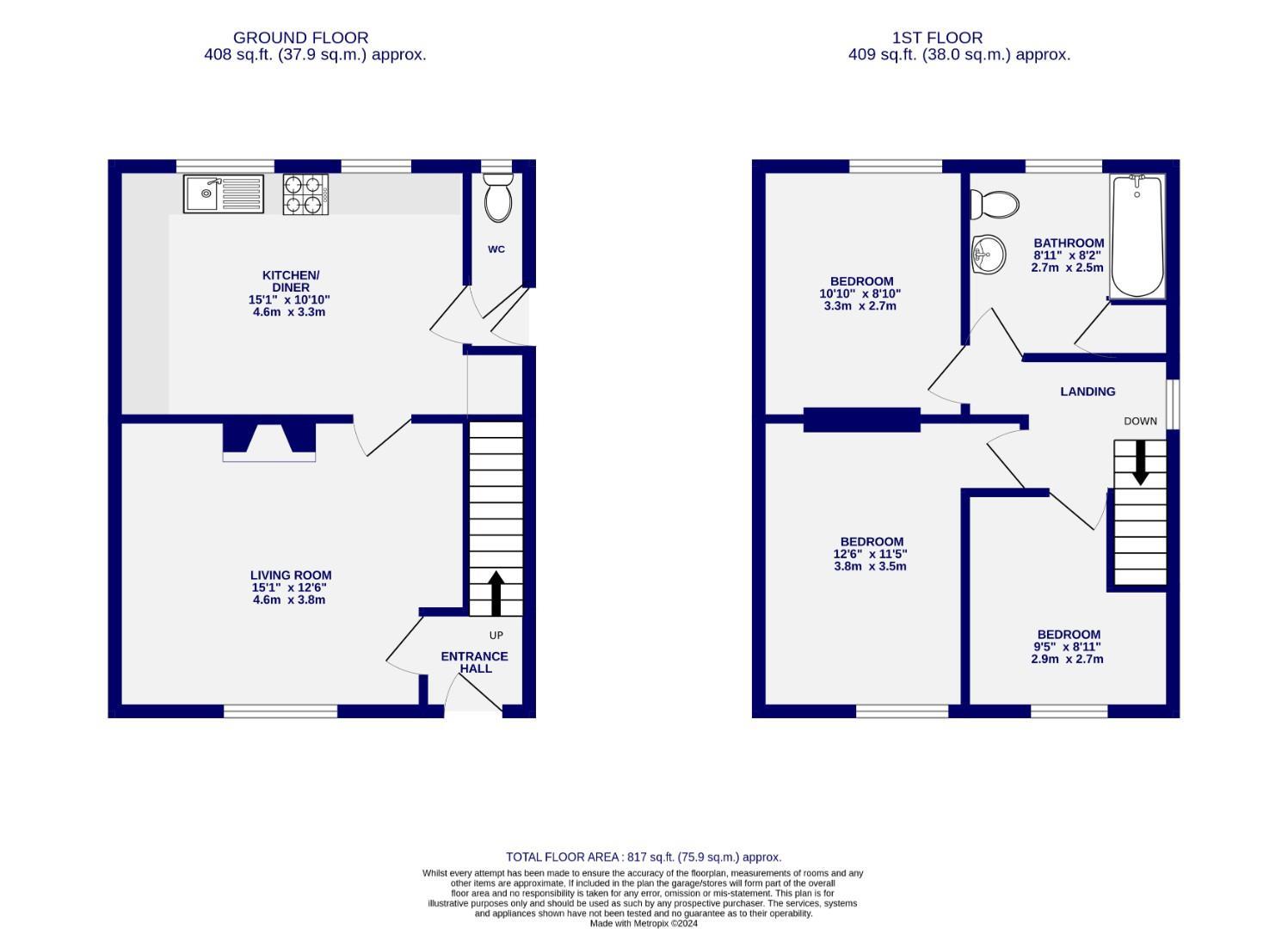 Floorplans For St. Philips Grove, York, YO30 6JP