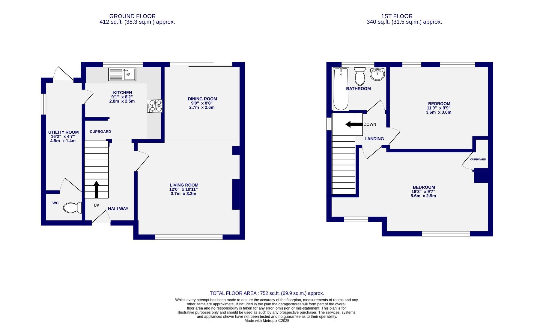 Floorplans For Bramham Grove, York