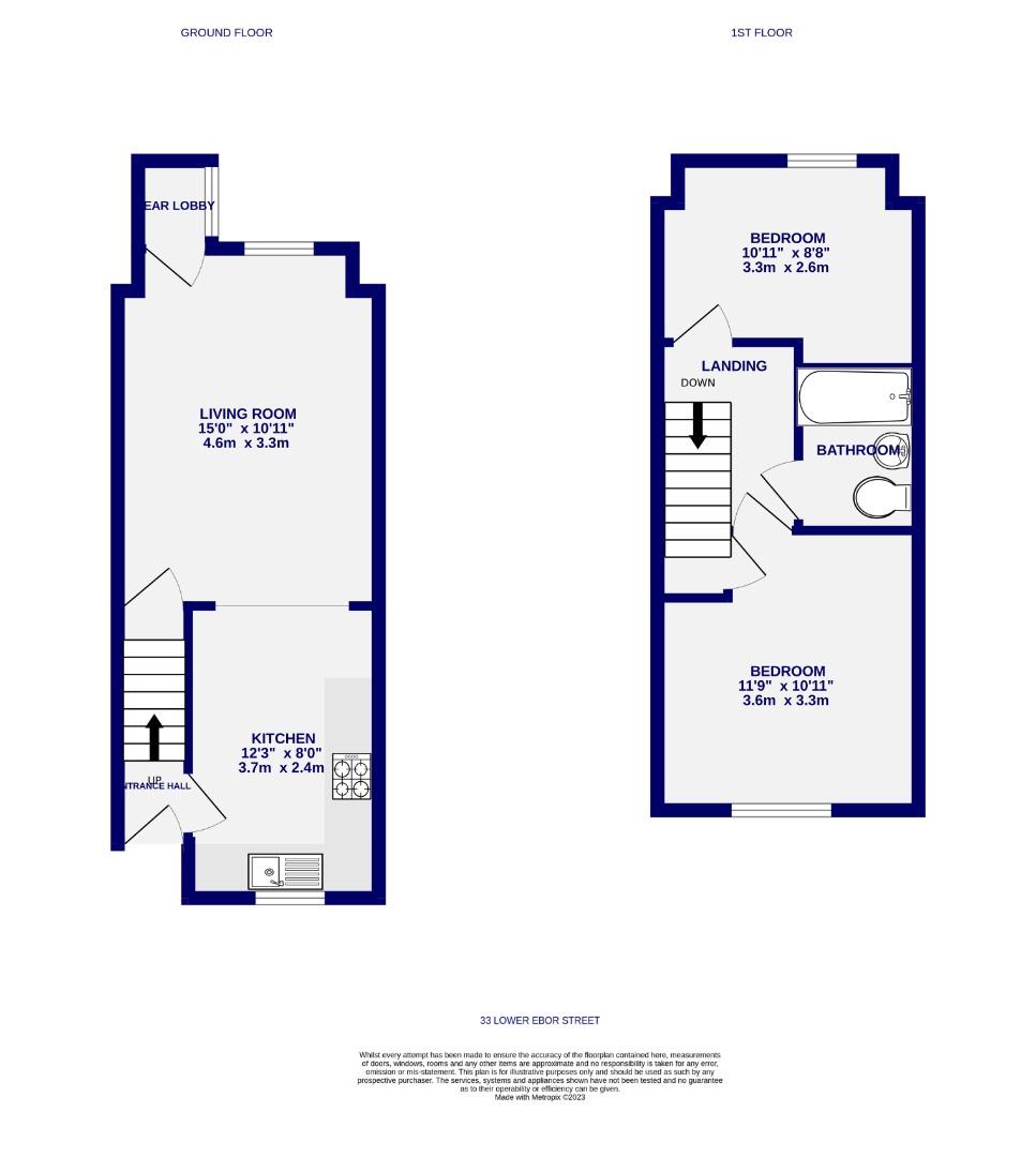 Floorplans For Lower Ebor Street, York