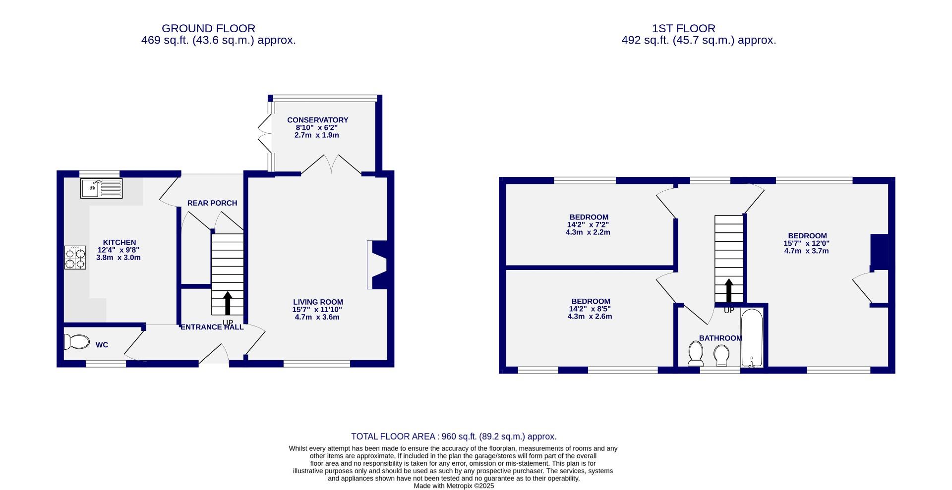 Floorplans For Rose Tree Grove, New Earswick, York