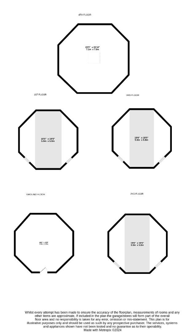 Floorplans For Water Tower Enclosure, Back Lane South, Main Street, Wheldrake, York