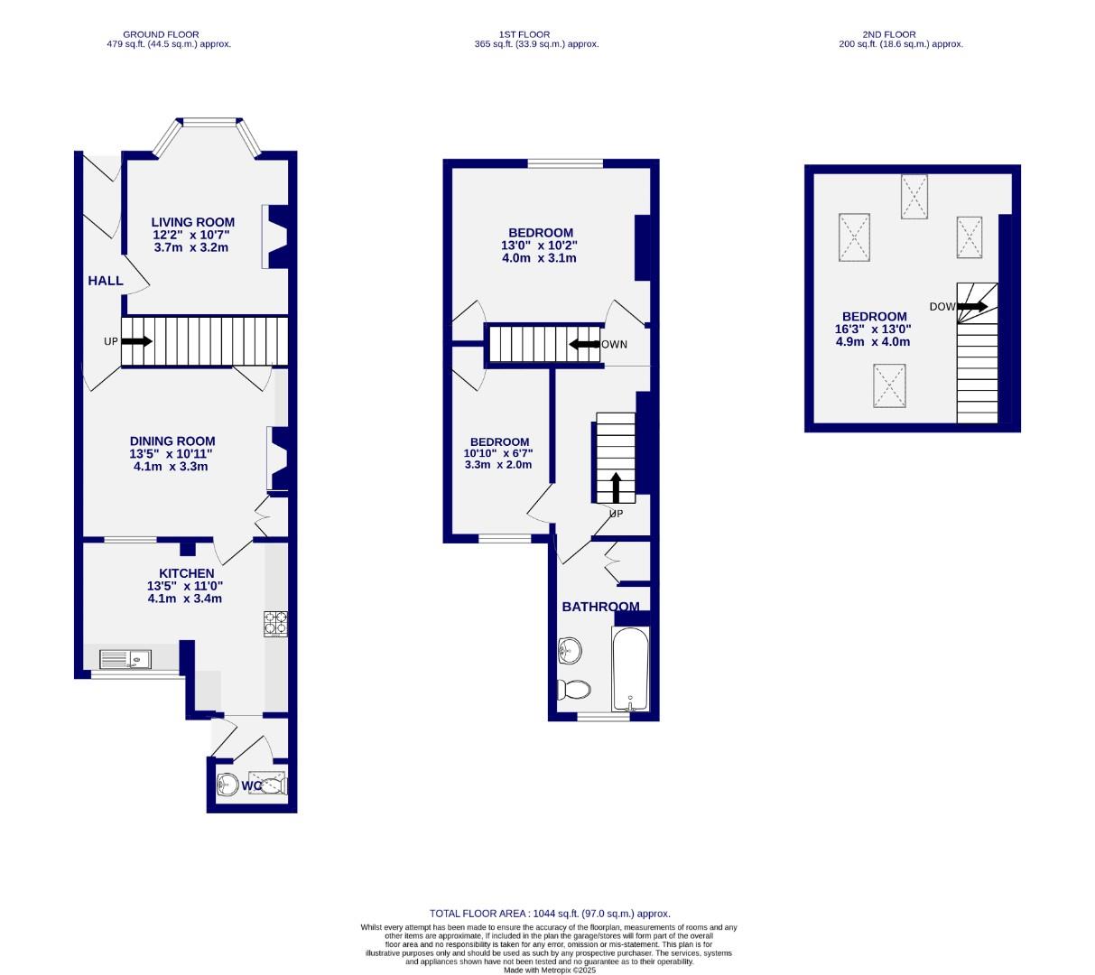 Floorplans For Knavesmire Crescent, York
