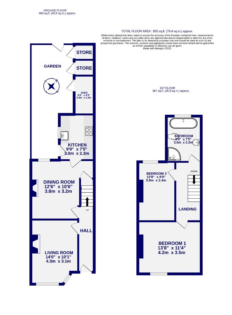 Floorplans For Garth Terrace, Burton Stone Lane, York