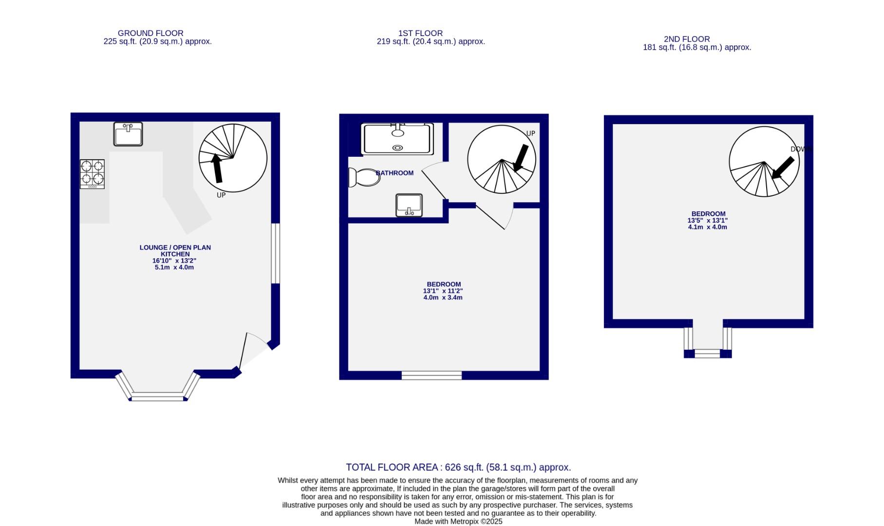Floorplans For Park Crescent, York