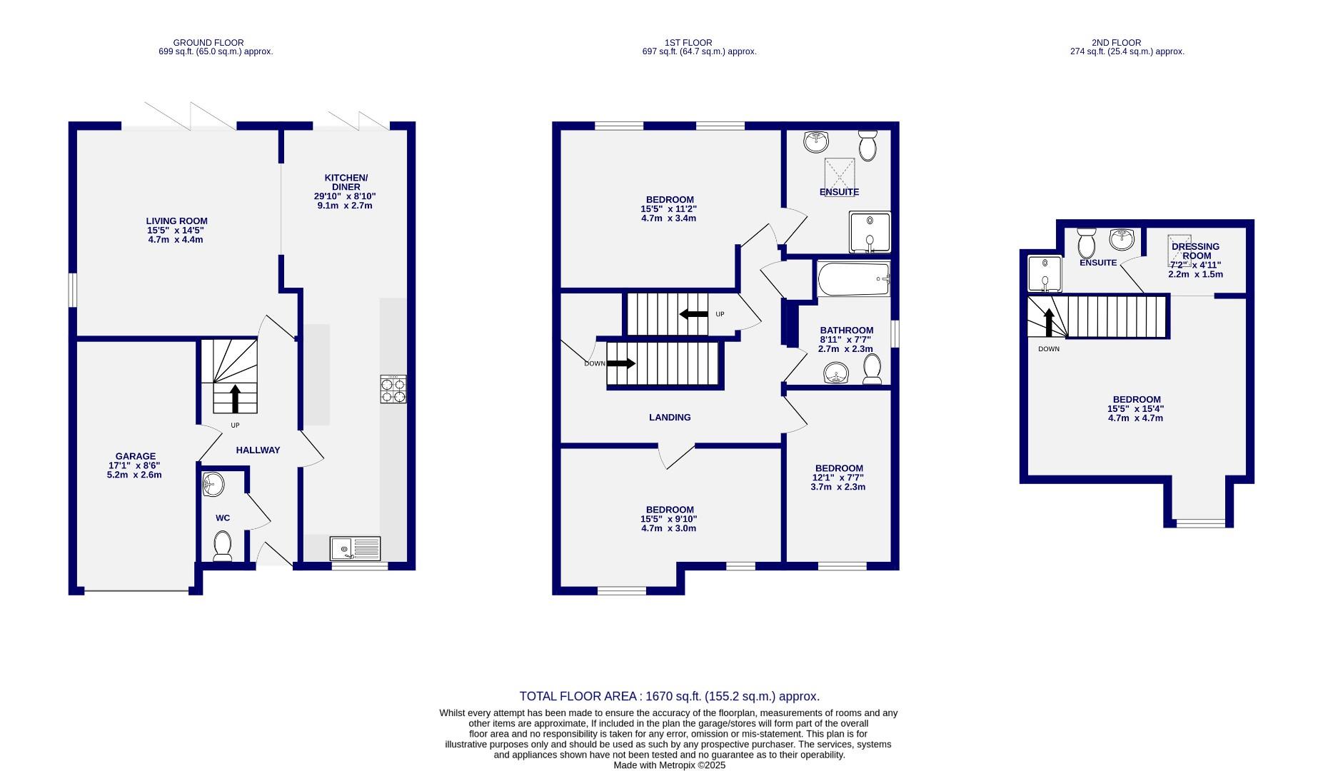 Floorplans For Academy Drive, Dringhouses, York