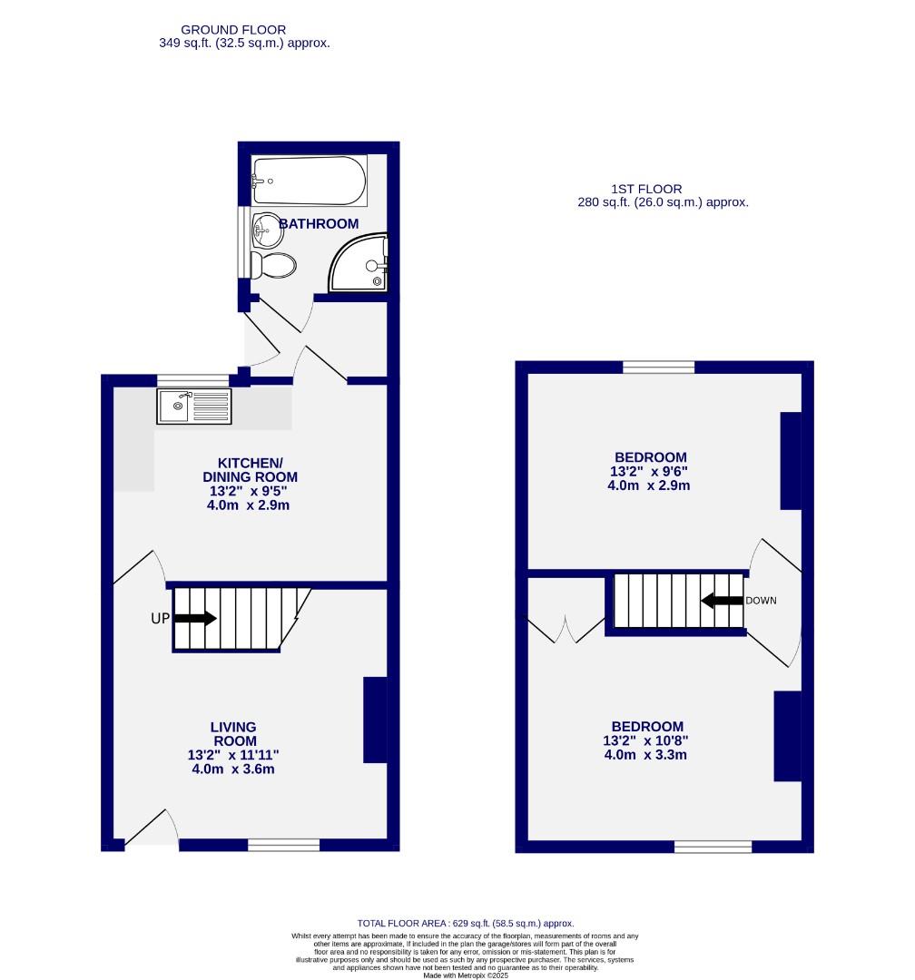 Floorplans For Gladstone Street, Acomb, York