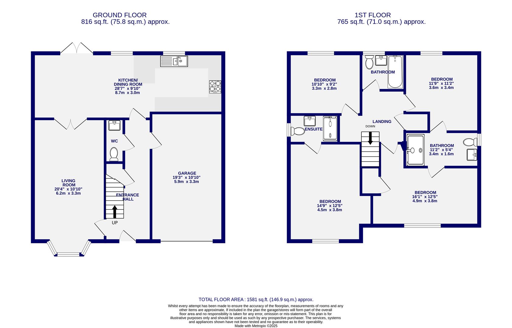 Floorplans For Medley Road, Upper Poppleton, York, YO26 6SD