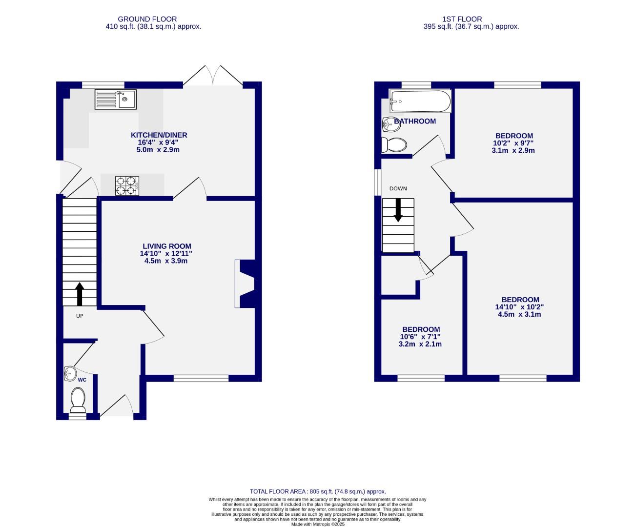 Floorplans For Loxley Close, York