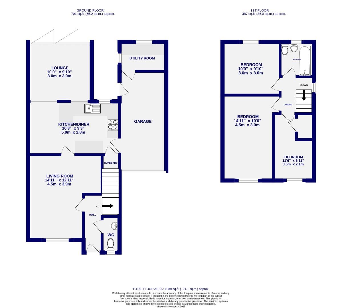 Floorplans For Calder Avenue, Nether Poppleton, York