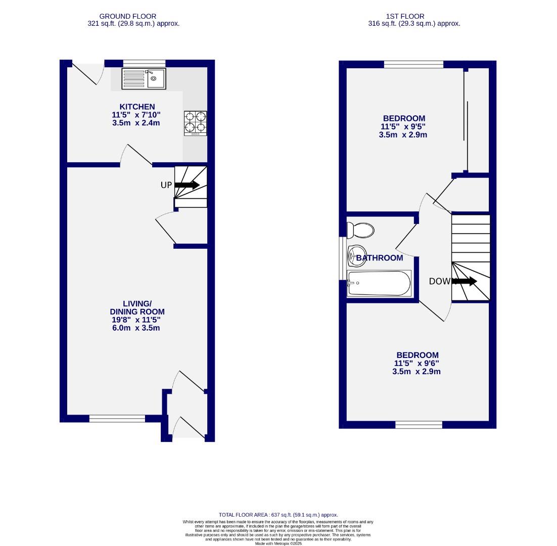 Floorplans For Coledale Close, York