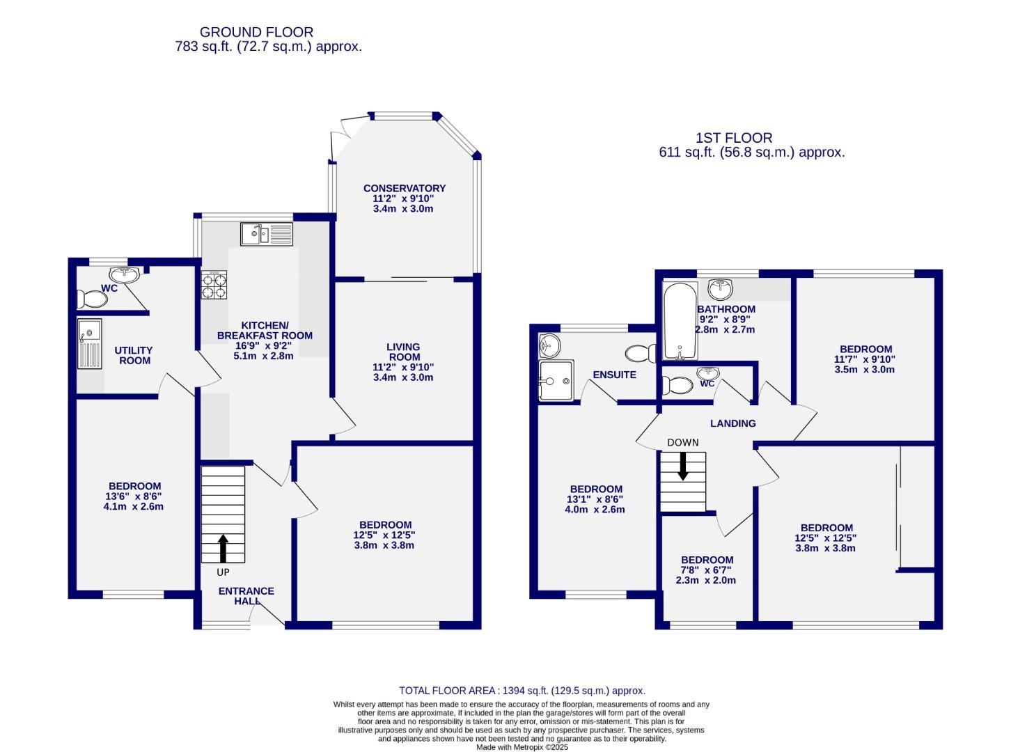 Floorplans For Yarburgh Way, York