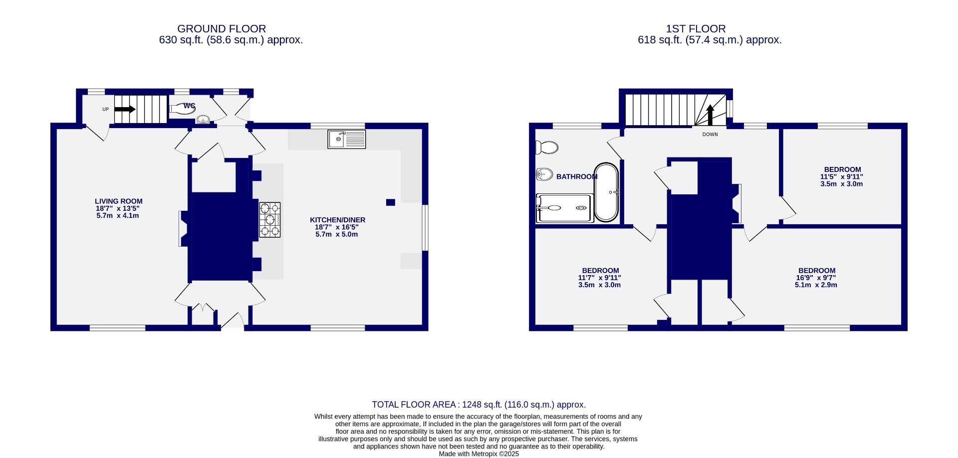 Floorplans For Front Street, Acomb, York