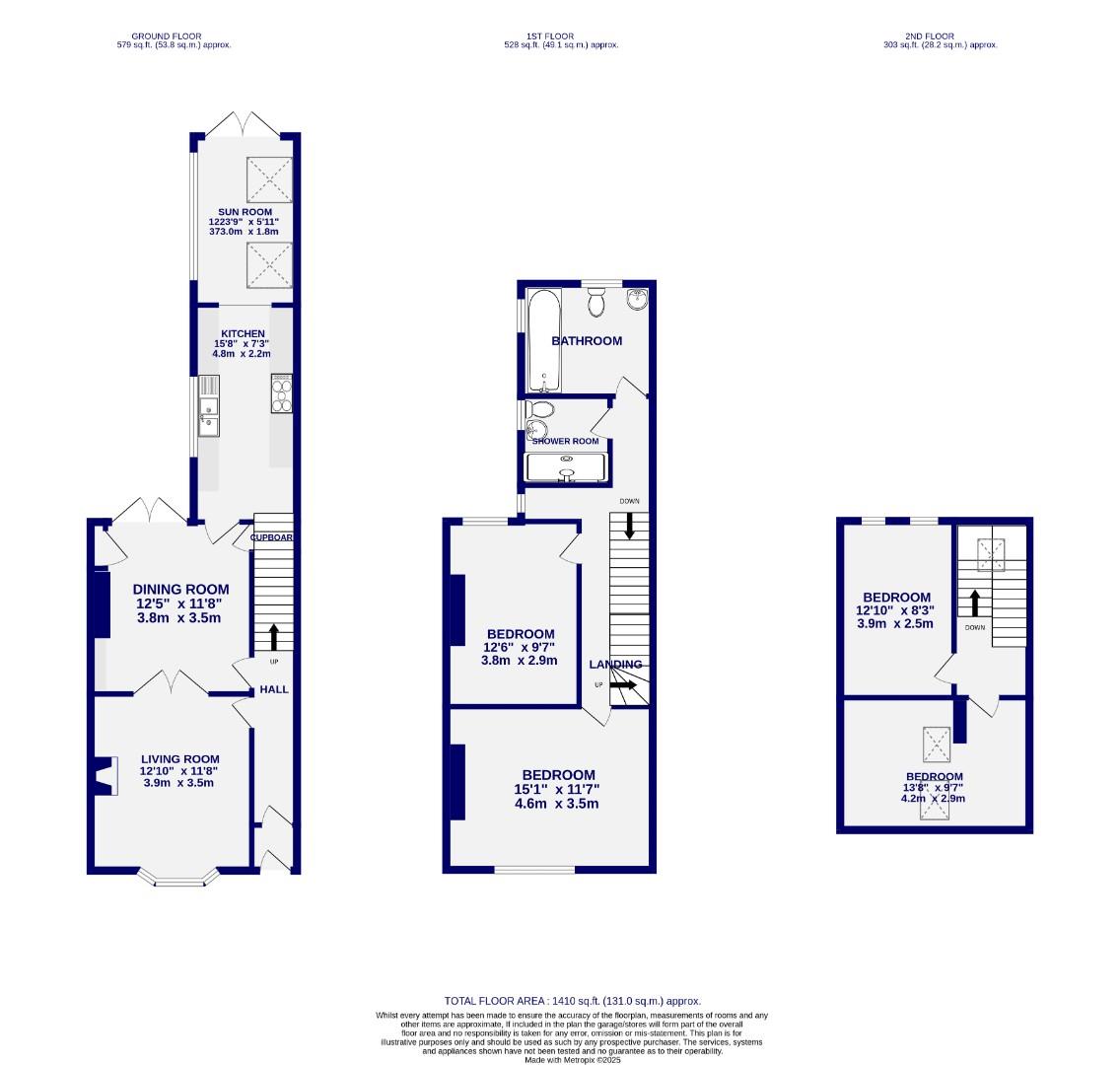 Floorplans For Markham Street, Off Haxby Road, York