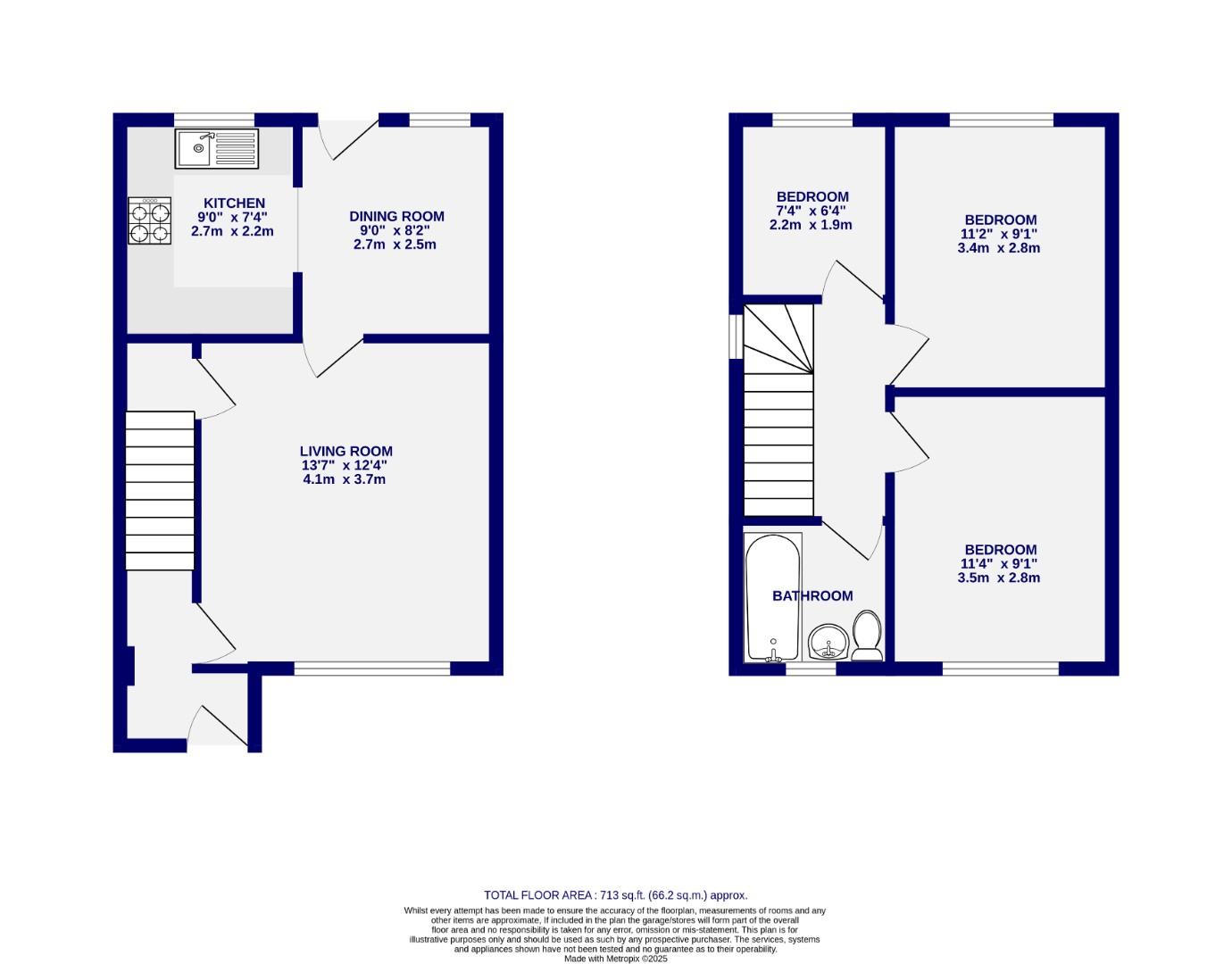 Floorplans For Half Moon Street, Linton On Ouse, York