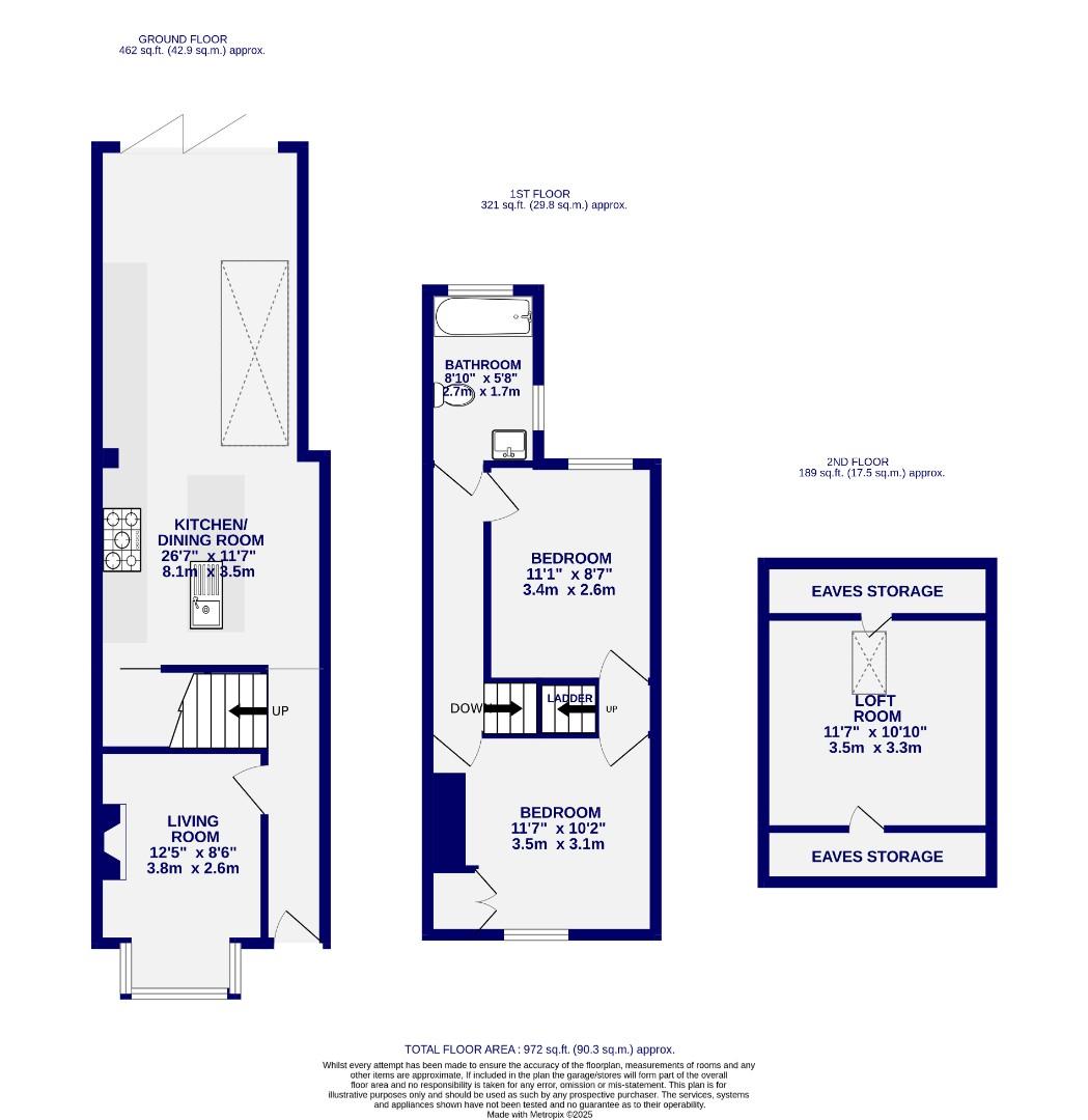 Floorplans For Falsgrave Crescent, Burton Stone Lane, York