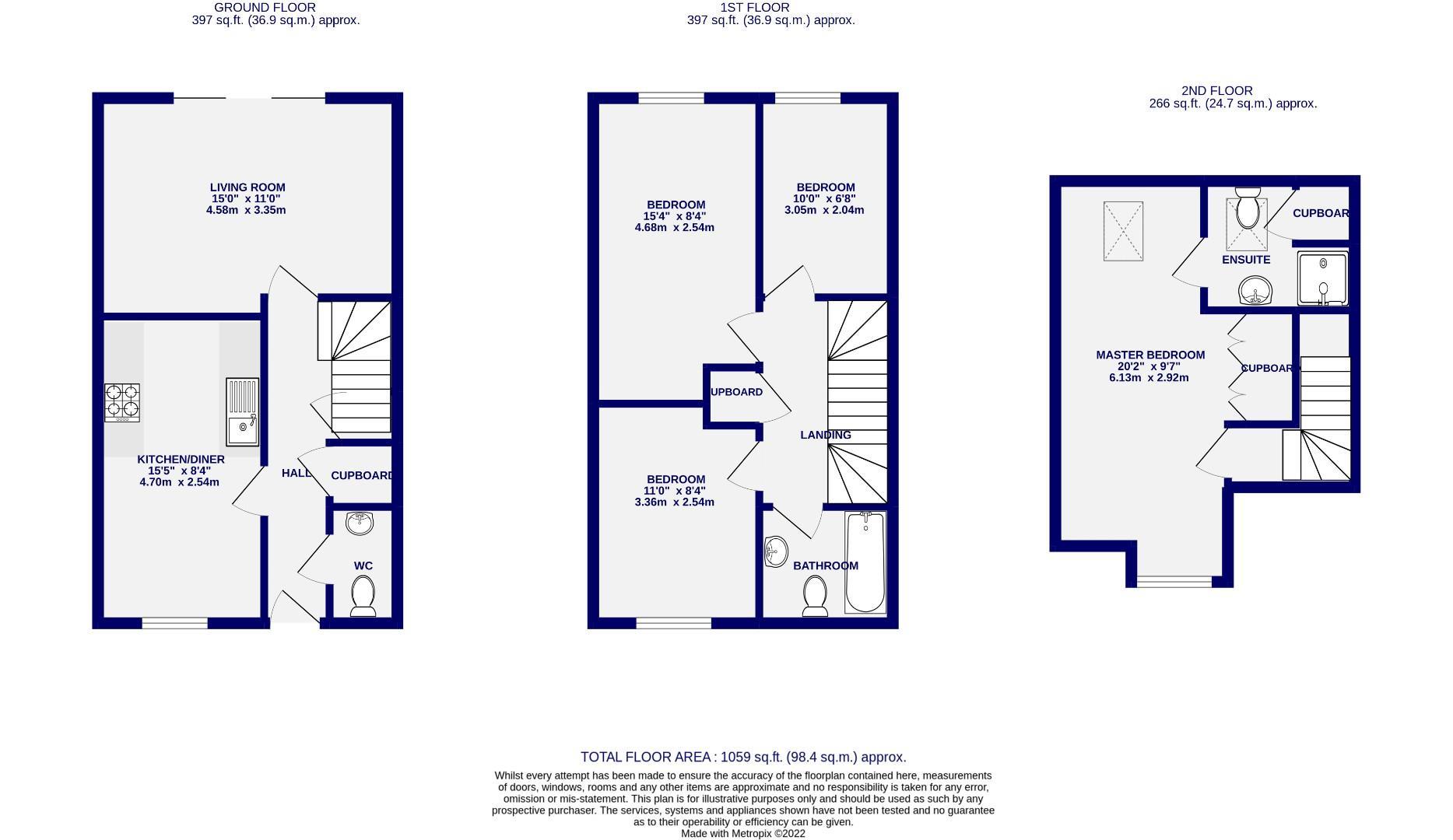 Floorplans For Miller Road, Clifton, York, YO30 6QH