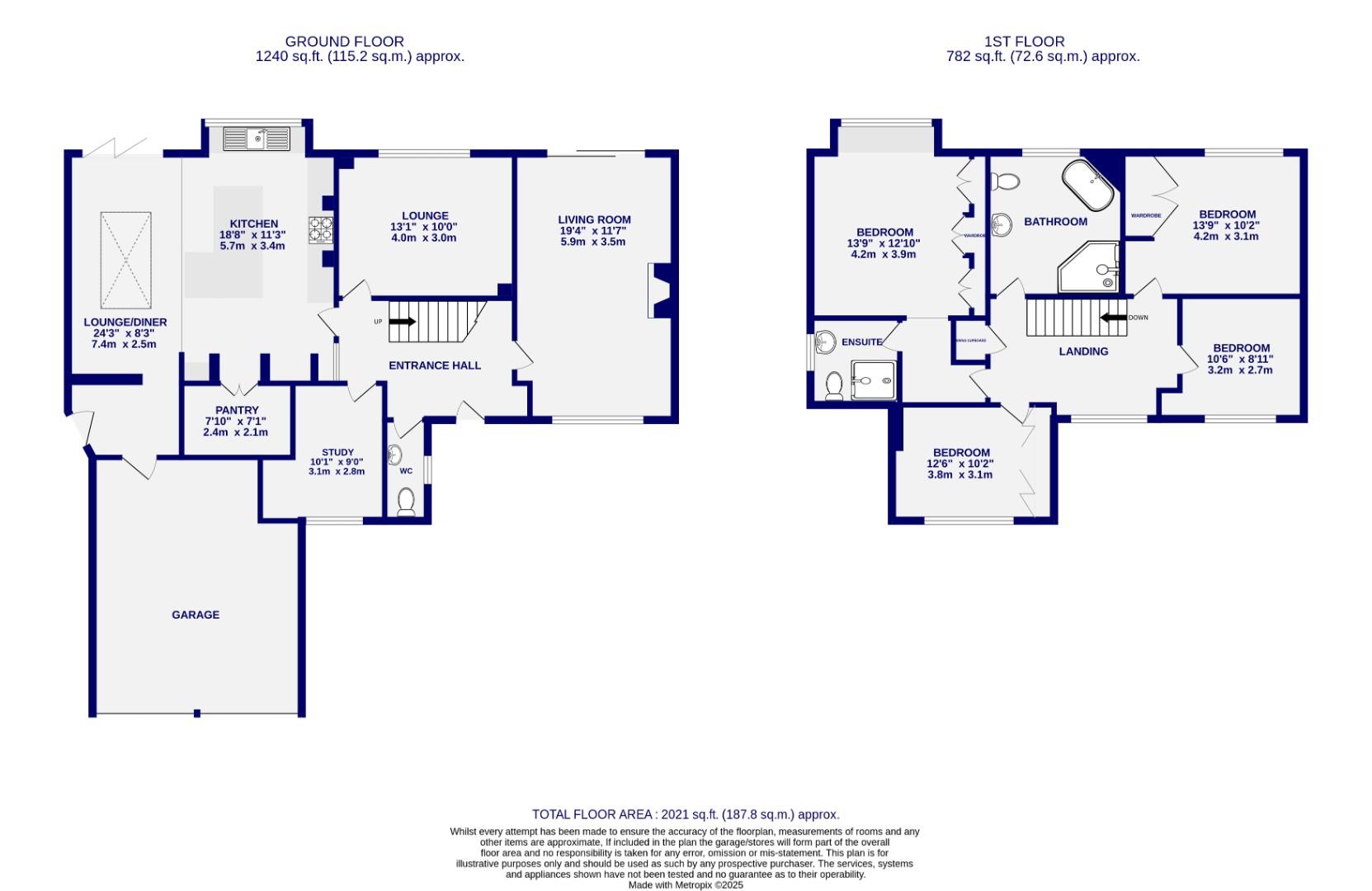 Floorplans For Blue Slates Close, Wheldrake, York