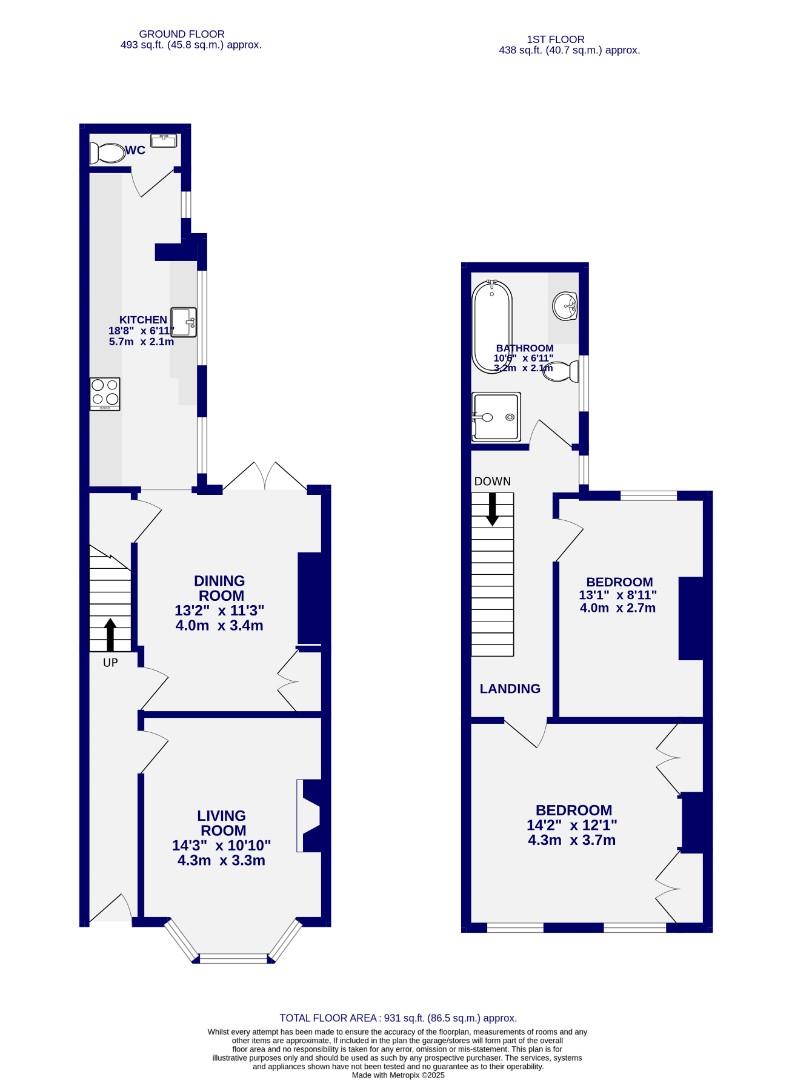 Floorplans For Cromer Street, Off Bootham, York
