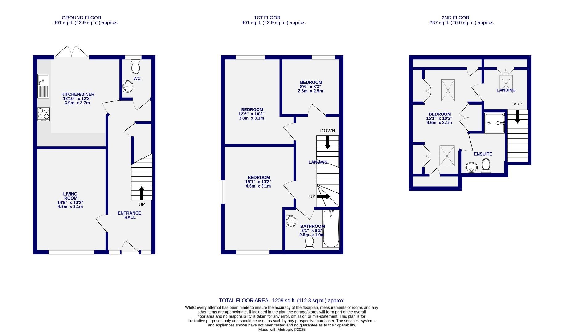 Floorplans For Dormary Close, Huntington, York