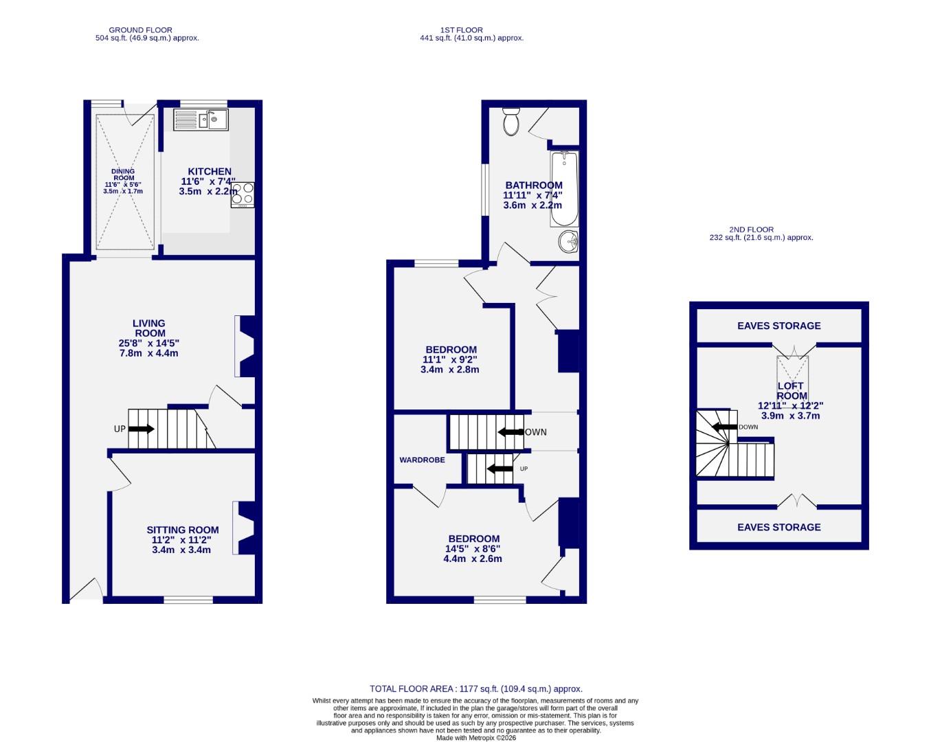 Floorplans For Barlow Street,  Acomb, York