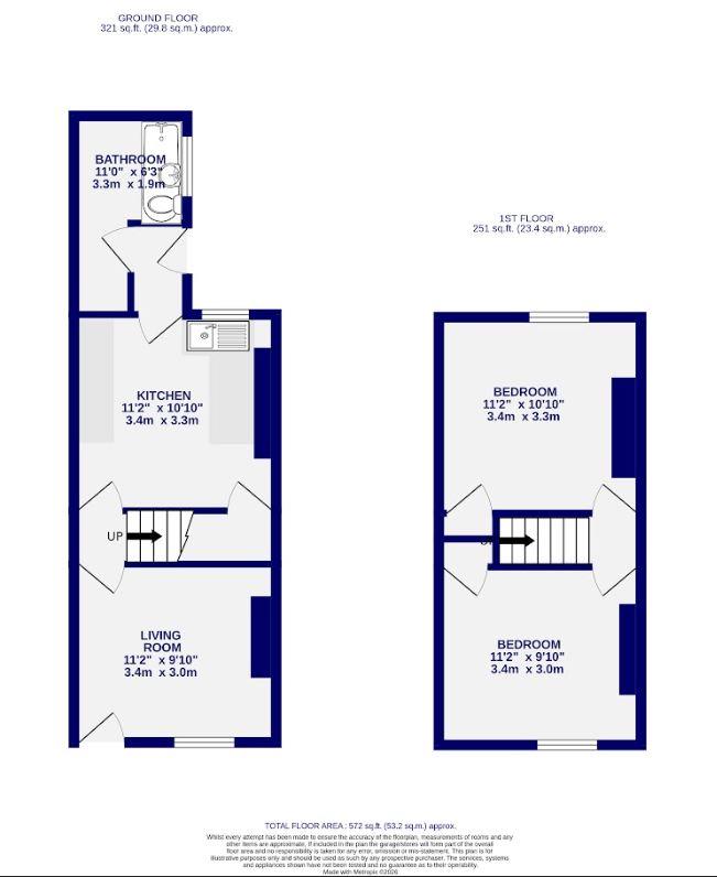 Floorplans For Queen Victoria Street, South Bank, York