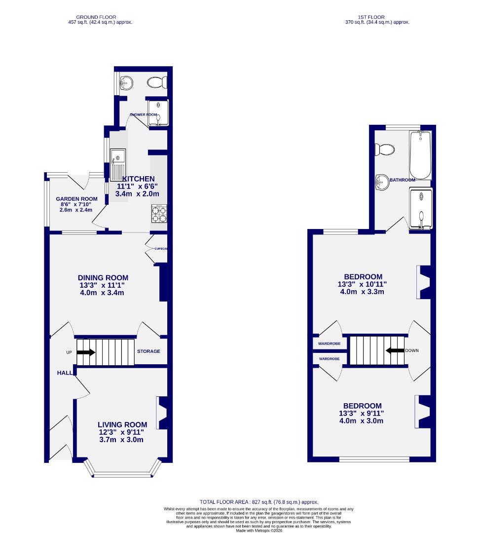 Floorplans For Knavesmire Crescent, Tadcaster Road, York