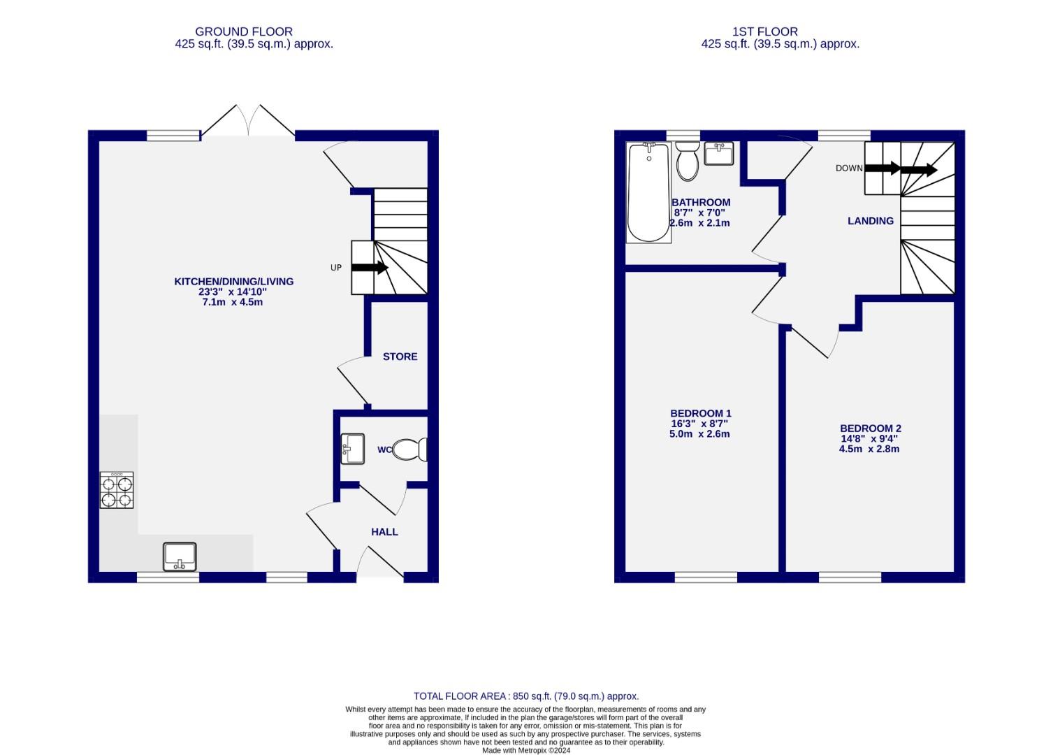 Floorplans For Cocoa Gardens, Wigginton Road, York