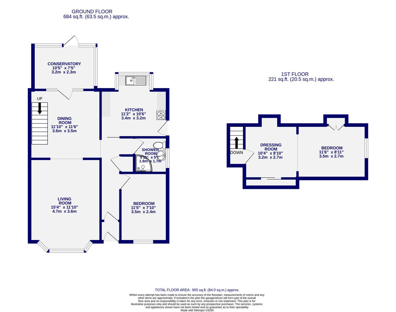 Floorplans For Broome Close, Huntington, York