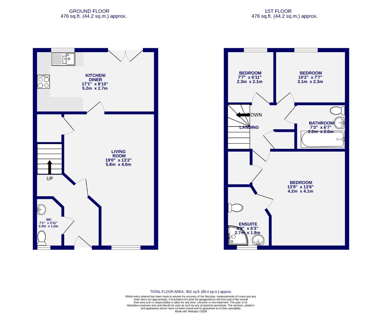 Floorplans For Bishopdale Way, Fulford, York