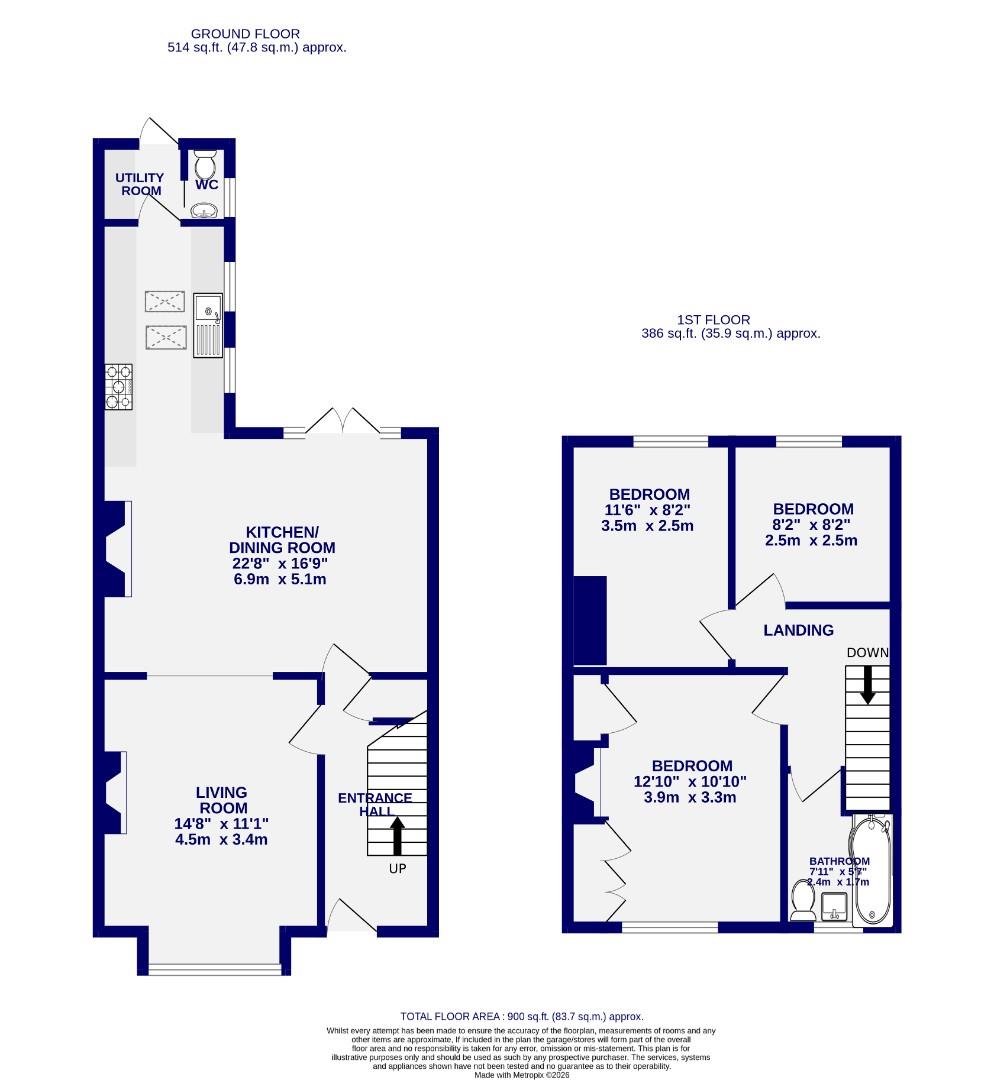 Floorplans For Jamieson Terrace, South Bank, York
