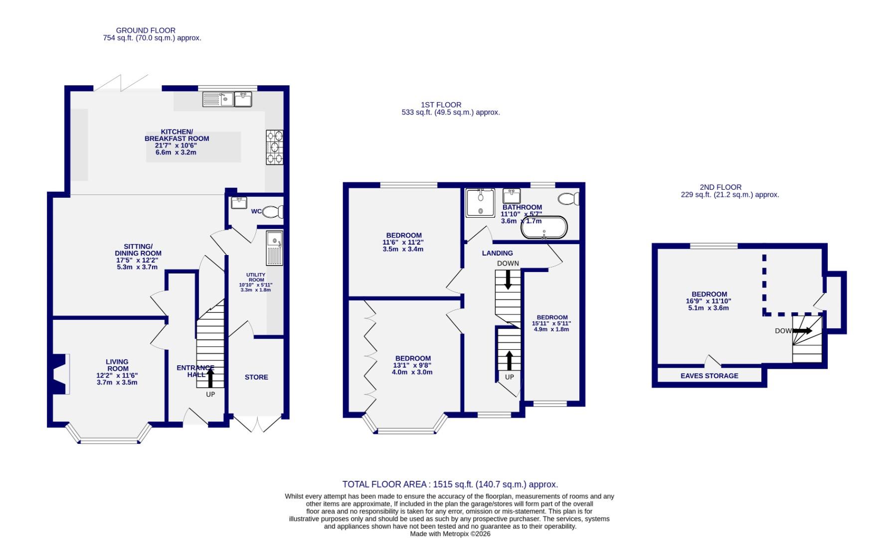 Floorplans For Nunthorpe Grove, York