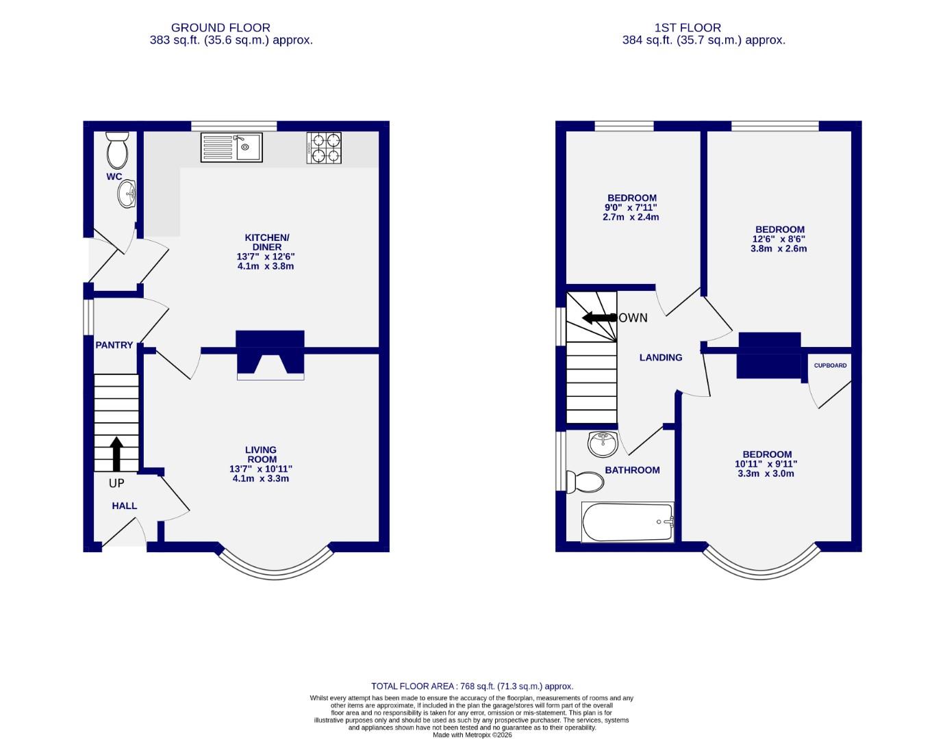 Floorplans For Gale Lane, Acomb, York