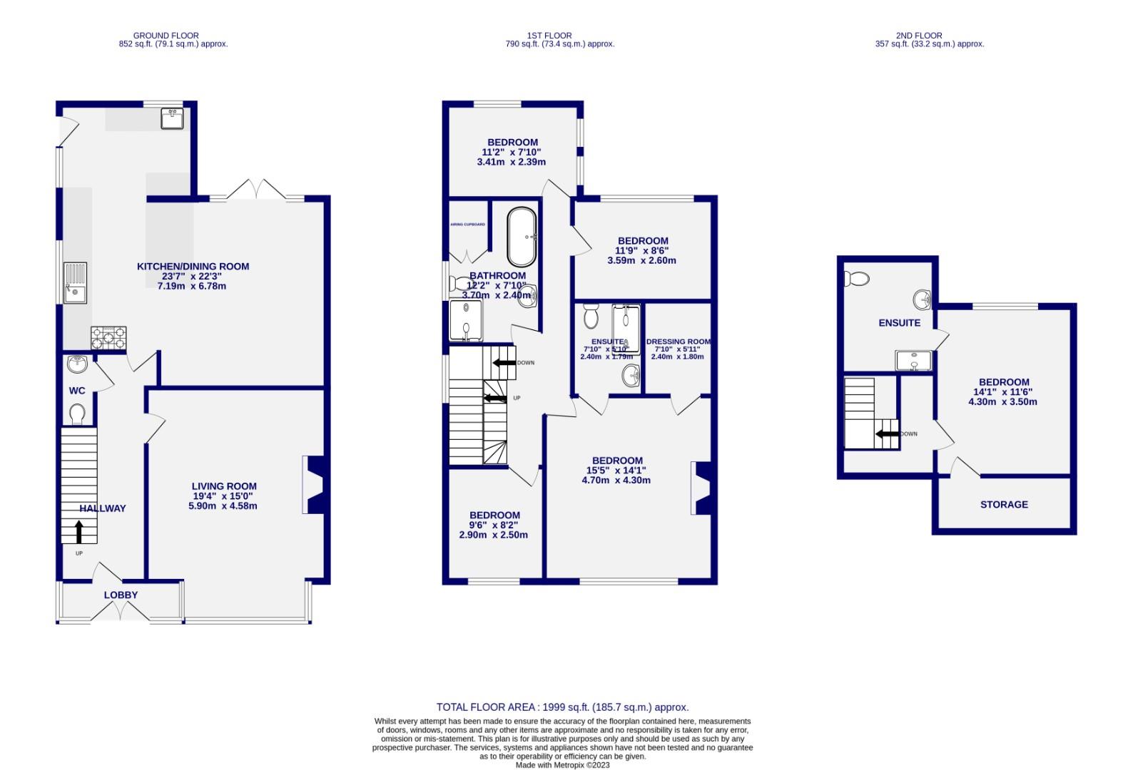 Floorplans For Derwent Road, Fulford, York