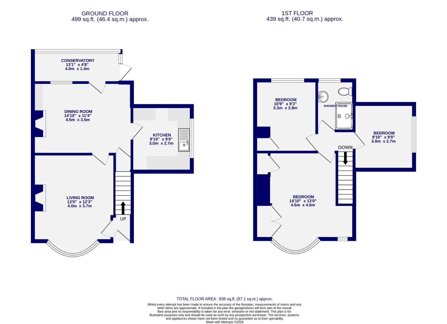 Floorplans For Northcote Avenue, Holgate, York