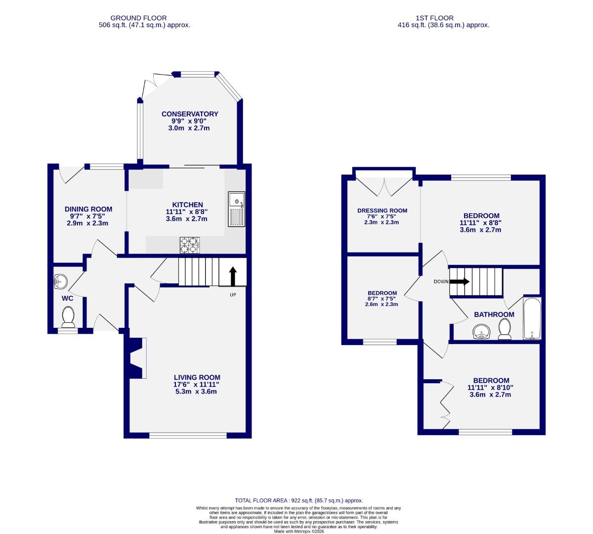 Floorplans For The Chestnuts, Wigginton, York